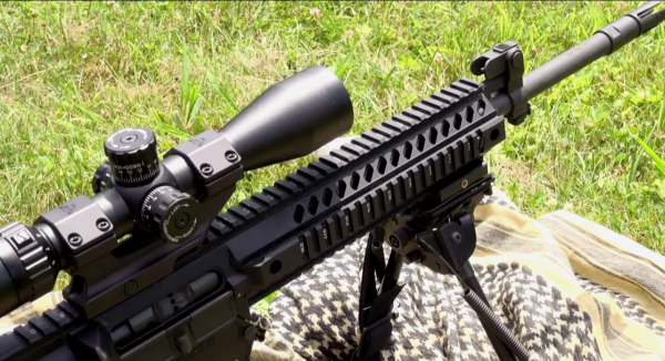 Colt uses their Monolithic upper receiver for the .308 and 5.56 configuration