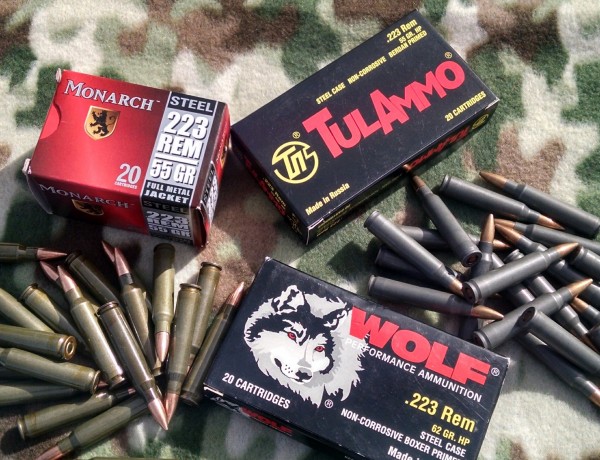 Inexpensive steel-cased ammo is a favorite for training and practice.