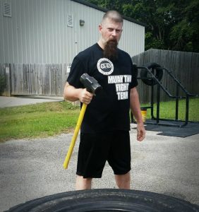 Workout partners; hammer and tire