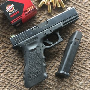 Prototype SOTG sights on Glock 17 for testing with Black Hills ammo